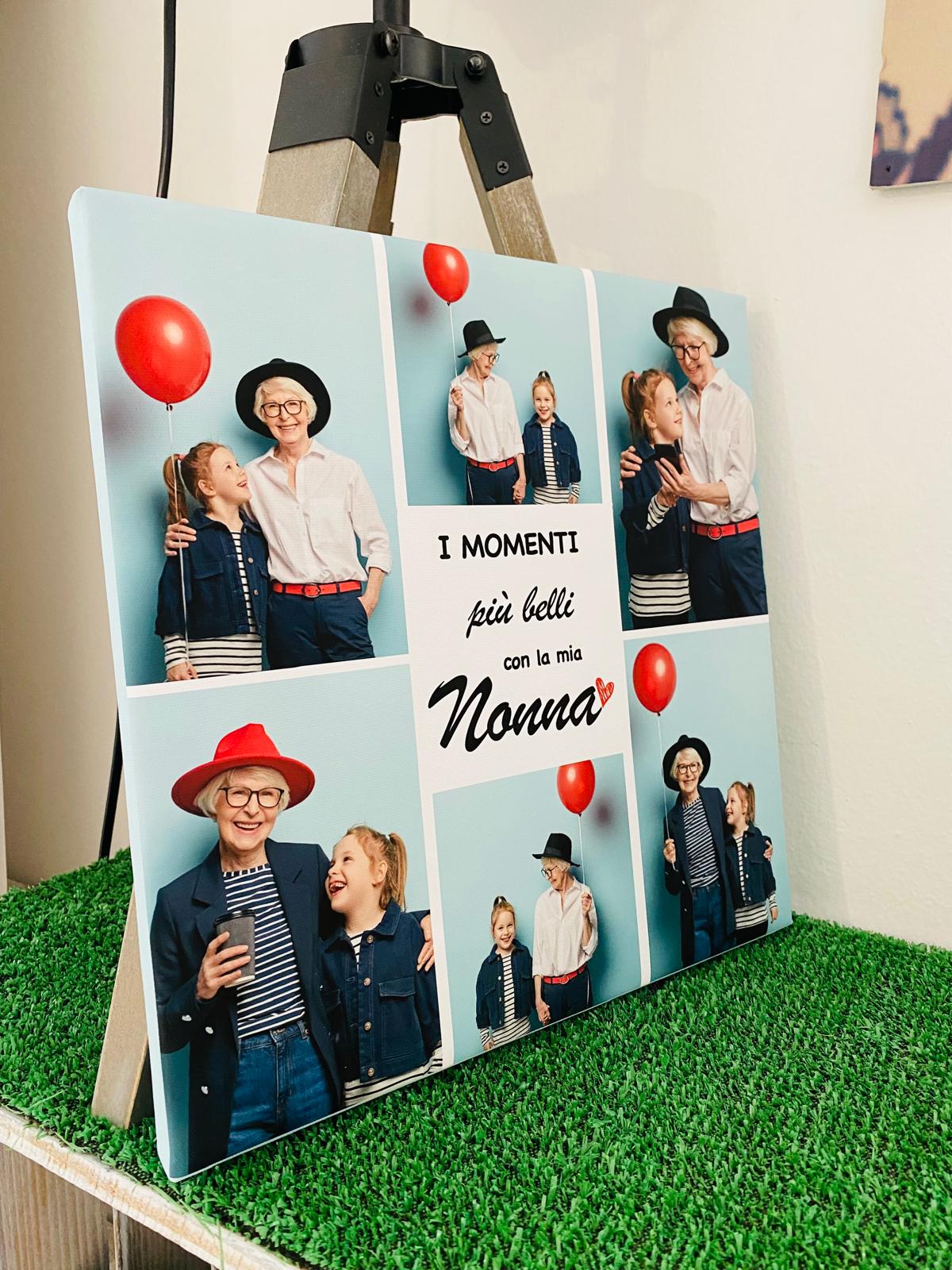 Tela collage Nonna /Nonno