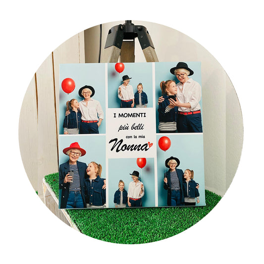 Tela collage Nonna /Nonno