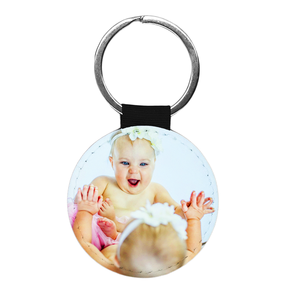 Portachiavi ecopelle tondo