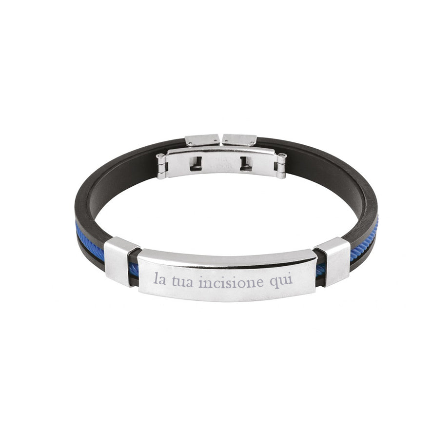 Bracciale blu e nero