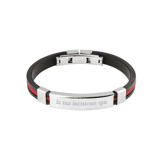 Bracciale rosso e nero